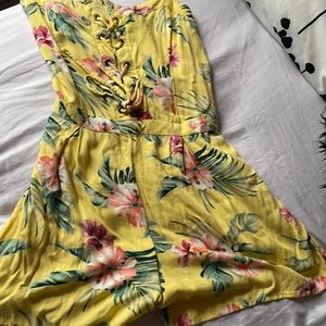 Tropical print hollister romper